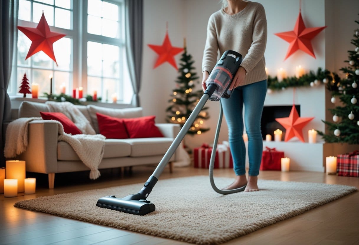 Sådan gør du din julestue klar med stangstøvsuger og julestjerner
